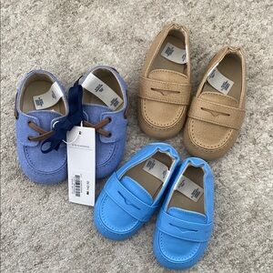 Janie and Jack Stylish Kids Loafers - Blue and Tan